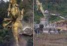Non-Religious Thai Forces Destroy Ancient Temples and Hindu Deity