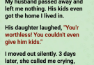 They Took Everything After My Husband Died… Then His Daughter Called Me Back—And What I Found Changed Everything