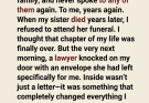 I Found My Husband in Bed with My Sister. Fifteen Years Later, Her Final Letter Changed Everything I Thought I Knew.